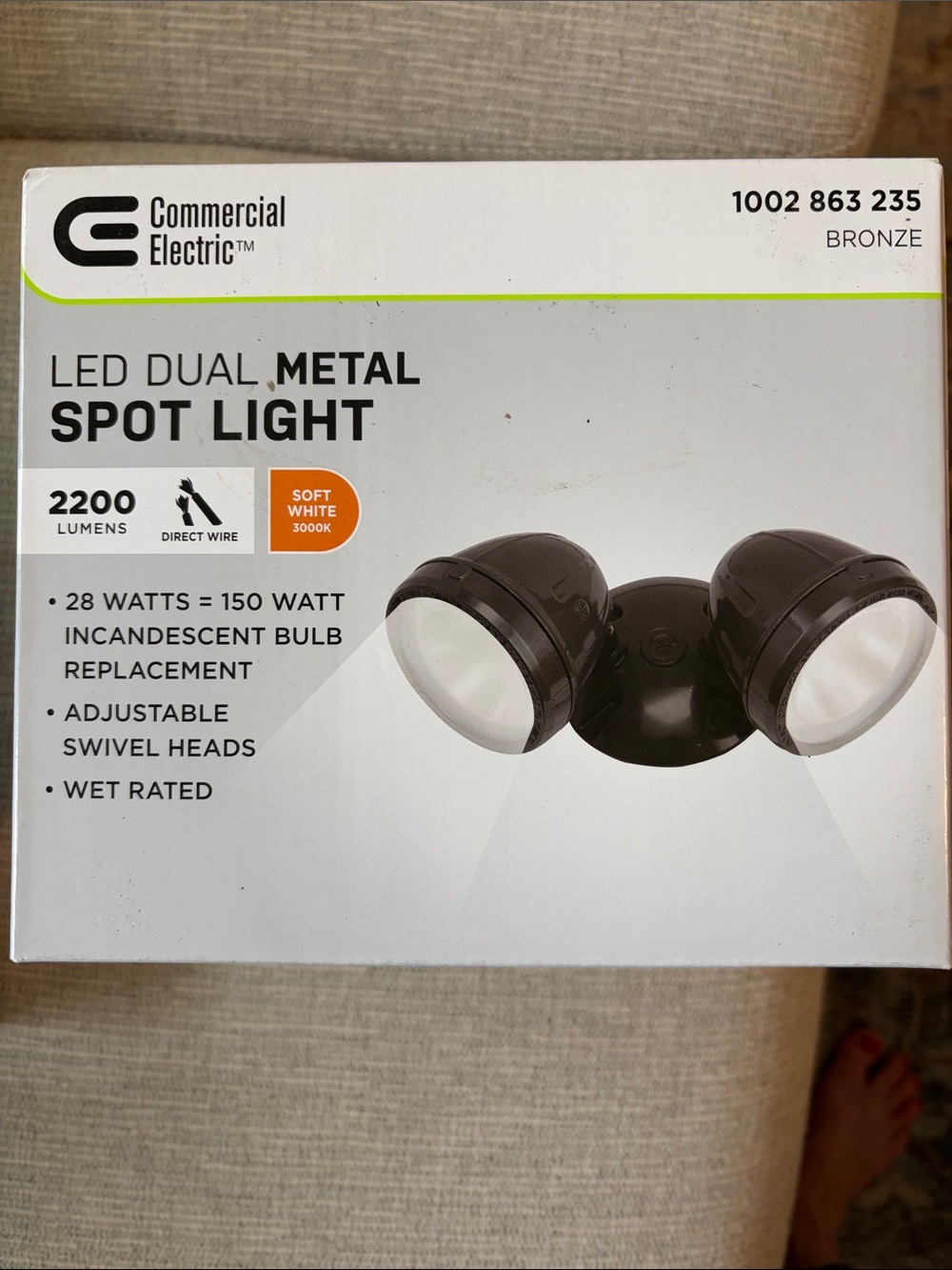 Bronze LED Dual Metal Spot Light - Soft White